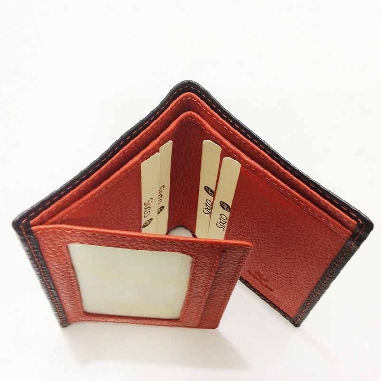 Billetera tarjetero de Piel KCT en Negra