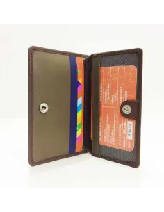 Monedero tarjetero de Piel Suave color Marron 2