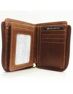 Cartera para hombre de piel Palma con cierre de cremallera Cuero 2