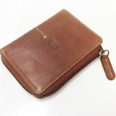 Cartera para hombre de piel Palma con cierre de cremallera Cuero