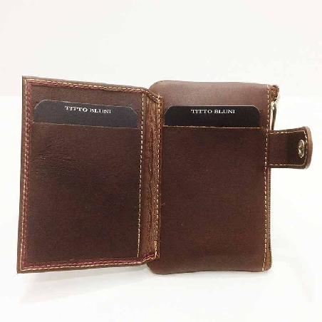 Monedero Tarjetero de Titto Bluni Casual color Brandy
