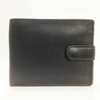 Cartera Americana grande de Piel JL Classic en color Negro