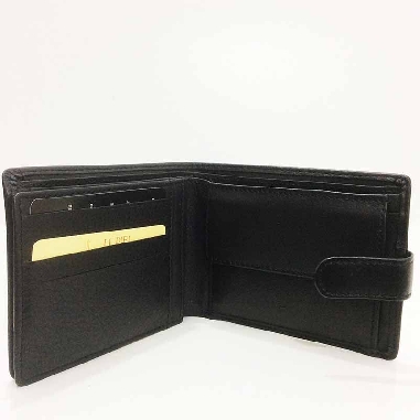 Cartera Americana grande de Piel JL Classic en color Negro