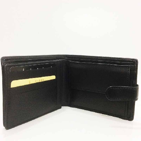 Cartera Americana grande de Piel JL Classic en color Negro