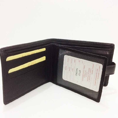 Cartera Americana grande de Piel JL Classic en color Negro