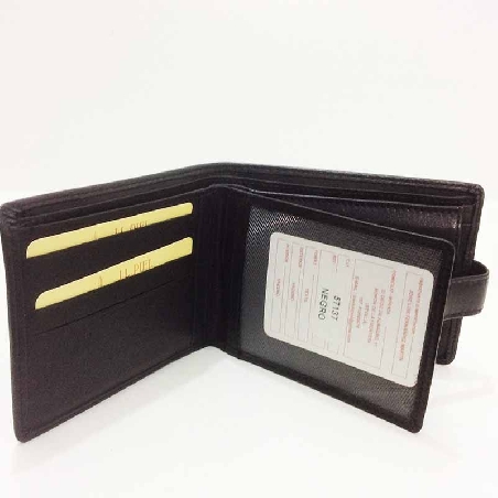 Cartera Americana grande de Piel JL Classic en color Negro
