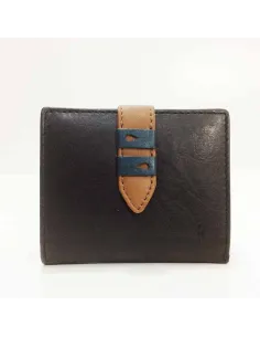 Mini Billetero para Mujer de Piel Alejandria en Negro