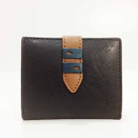 Mini Billetero para Mujer de Piel Alejandria en Negro