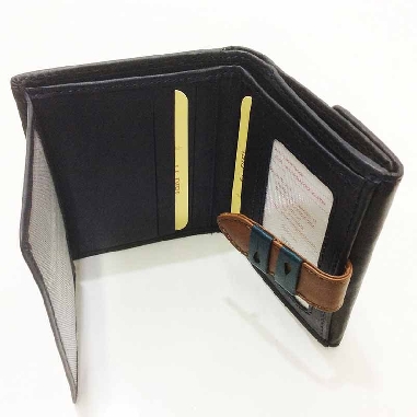 Mini Billetero para Mujer de Piel Alejandria en Negro