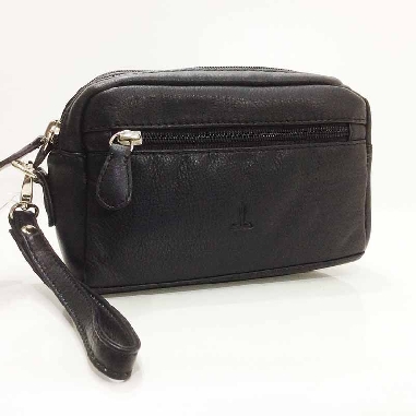 Bolso de Mano para Hombre en Piel JL Negro
