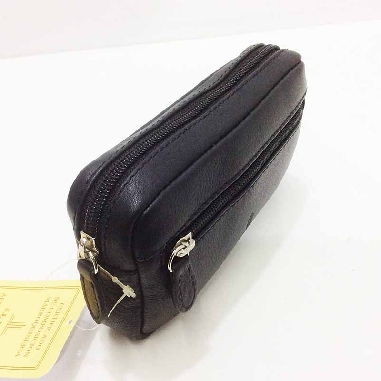 Bolso para llevar al Cinturon de Piel JL en Negro