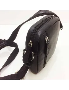 Bolso pequeño de Piel para hombre en Negro JL 2