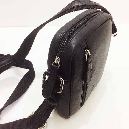 Bolso pequeño de Piel para hombre en Negro JL