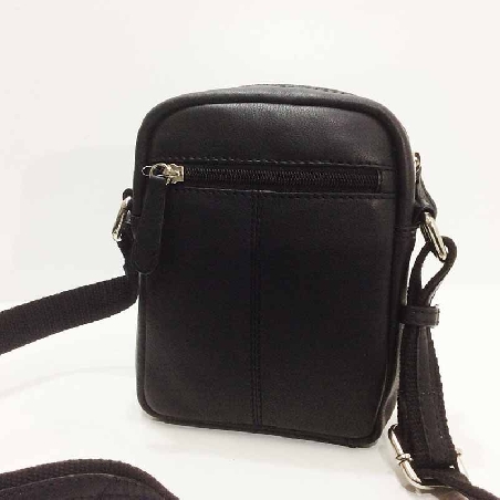 Bolso pequeño de Piel para hombre en Negro JL