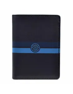 Billetera hombre de Piel color Negro con Azul Bellido