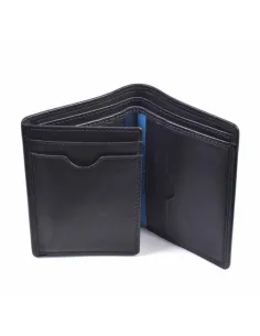 Billetera hombre de Piel color Negro con Azul Bellido 2