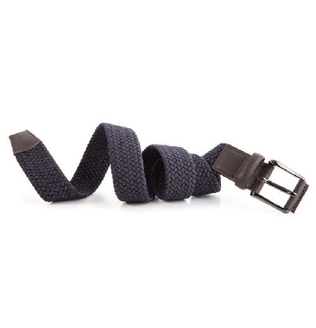 Cinturon Trenzado para Hombre en Azul Marino Dalvi