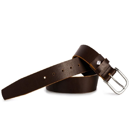 Cinturon talla grande hombre en Piel Marron Dalvi