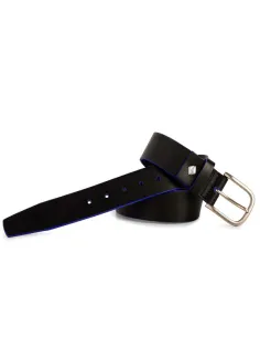 Cinturon talla grande hombre en Piel Negro Dalvi