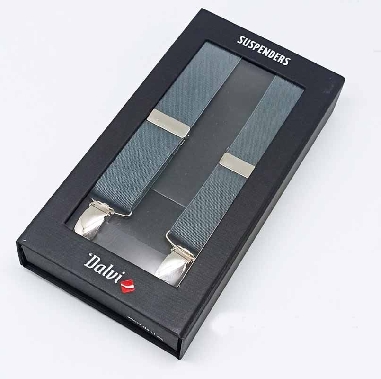 Tirantes para hombre lisos Pinza Niquel Dalvi Grises