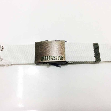 Cinturon de lona privata en Blanco Chapon