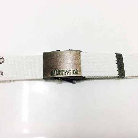 Cinturon de lona privata en Blanco Chapon