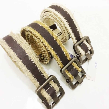 Cinturon de privata combinado lona tipo rafia