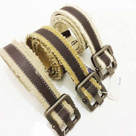 Cinturon de privata combinado lona tipo rafia