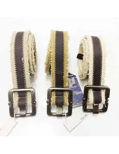 Cinturon de privata combinado lona tipo rafia 2