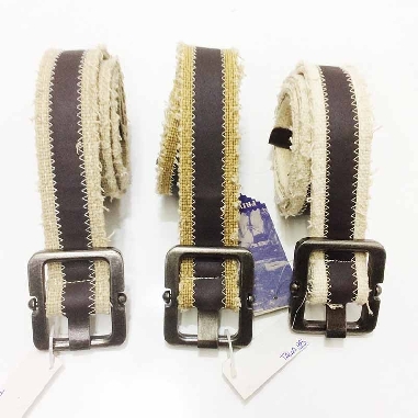 Cinturon de privata combinado lona tipo rafia