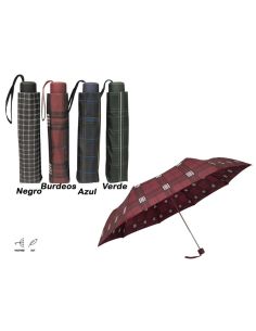 Paraguas Plegable con Cuadros Escoceses