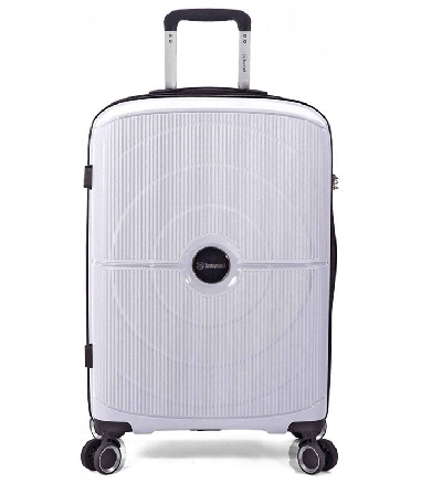 Maleta barata Grande Benzi expandible Blanca PP