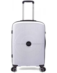 Maleta barata de cabina Benzi expandible Blanca PP