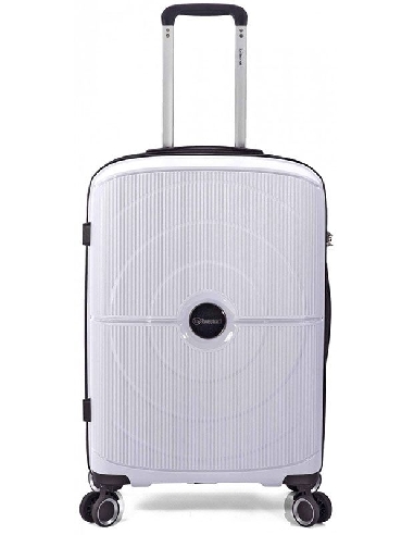 Maleta barata de cabina Benzi expandible Blanca PP