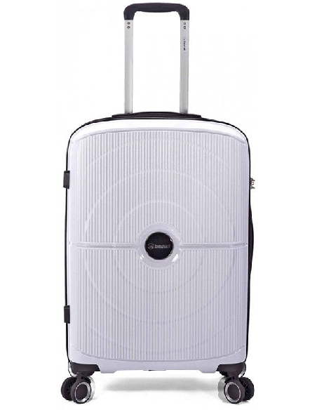Maleta barata de cabina Benzi expandible Blanca PP