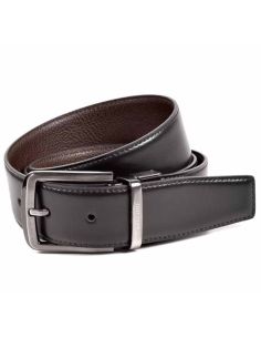 Cinturon para hombre reversible ancho 35mm Negro-Marron
