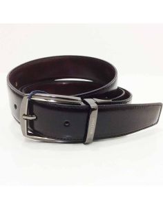 Cinturon de hombre Bellido Reversible Negro-Burdeos