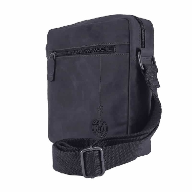 Bandolera hombre Piel artesanal Nature Wildzone Negro