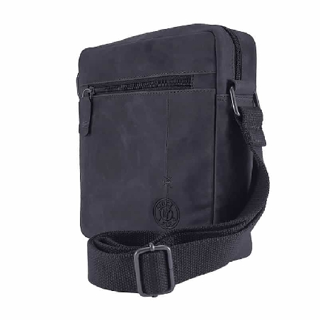 Bandolera hombre Piel artesanal Nature Wildzone Negro