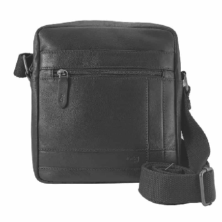 Bolso hombre Piel artesanal ACQ Apolo Negro