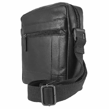 Bolso hombre Piel artesanal ACQ Apolo Negro