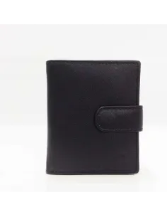 Cartera monedero caja de Piel JL Classic en color Negro