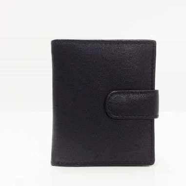 Cartera monedero caja de Piel JL Classic en color Negro