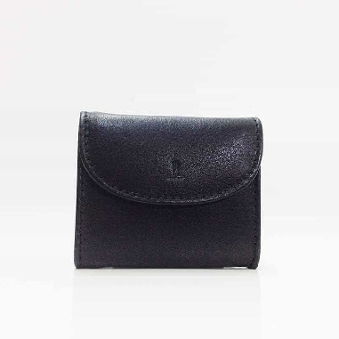Mini Monedero de Piel JL Classic en color Negro