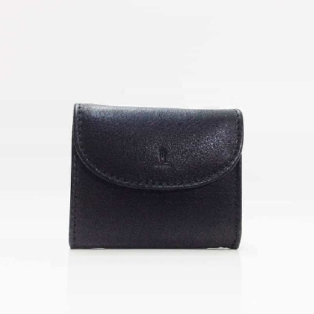 Mini Monedero de Piel JL Classic en color Negro