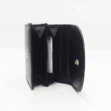 Mini Monedero de Piel JL Classic en color Negro