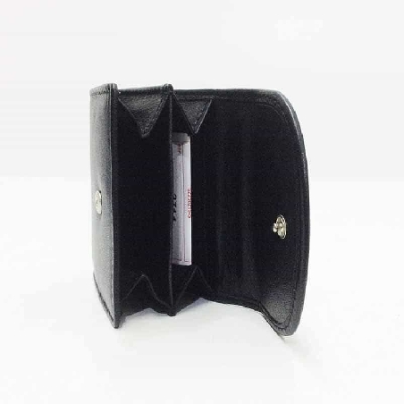 Mini Monedero de Piel JL Classic en color Negro