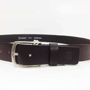 Cinturon cuero Hombre Kronos ancho en Negro