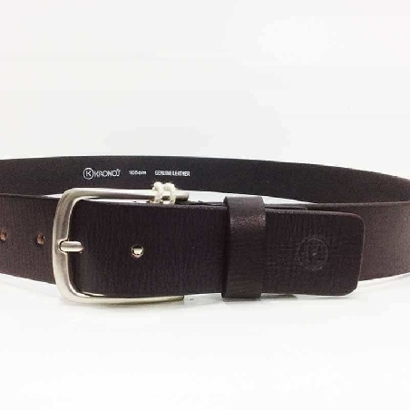 Cinturon cuero Hombre Kronos ancho en Negro