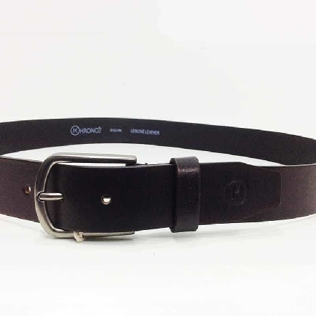 Cinturon cuero Hombre Kronos en Negro